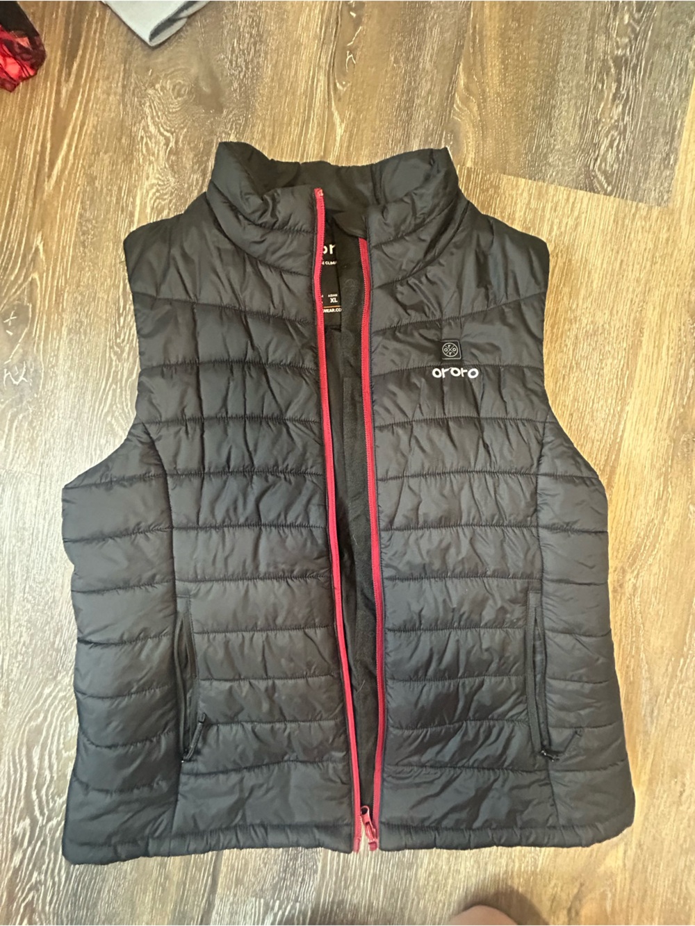 Men’s Ororo Black Quilted Heated Vest Size L